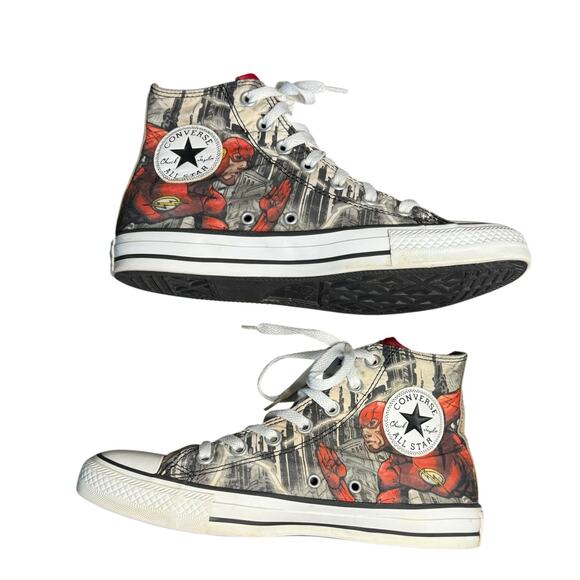 Converse DC Comics Chuck Taylor All Star High Top‎ Shoes Flash Men's 6/Women's 8 - Picture 5 of 13